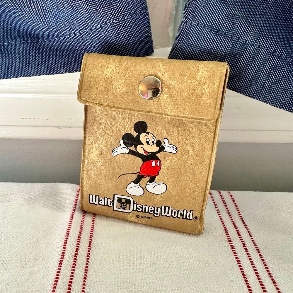 1980’s Walt Disney World Mickey Vintage Vinyl Folding Wallet -Souvenir